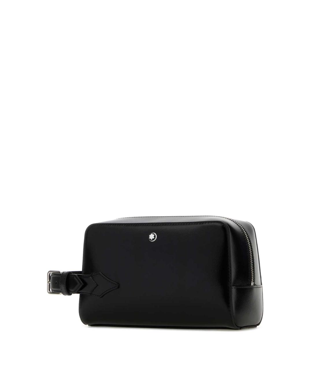 MONTBLANC Черная кожаная барсетка, фото 2