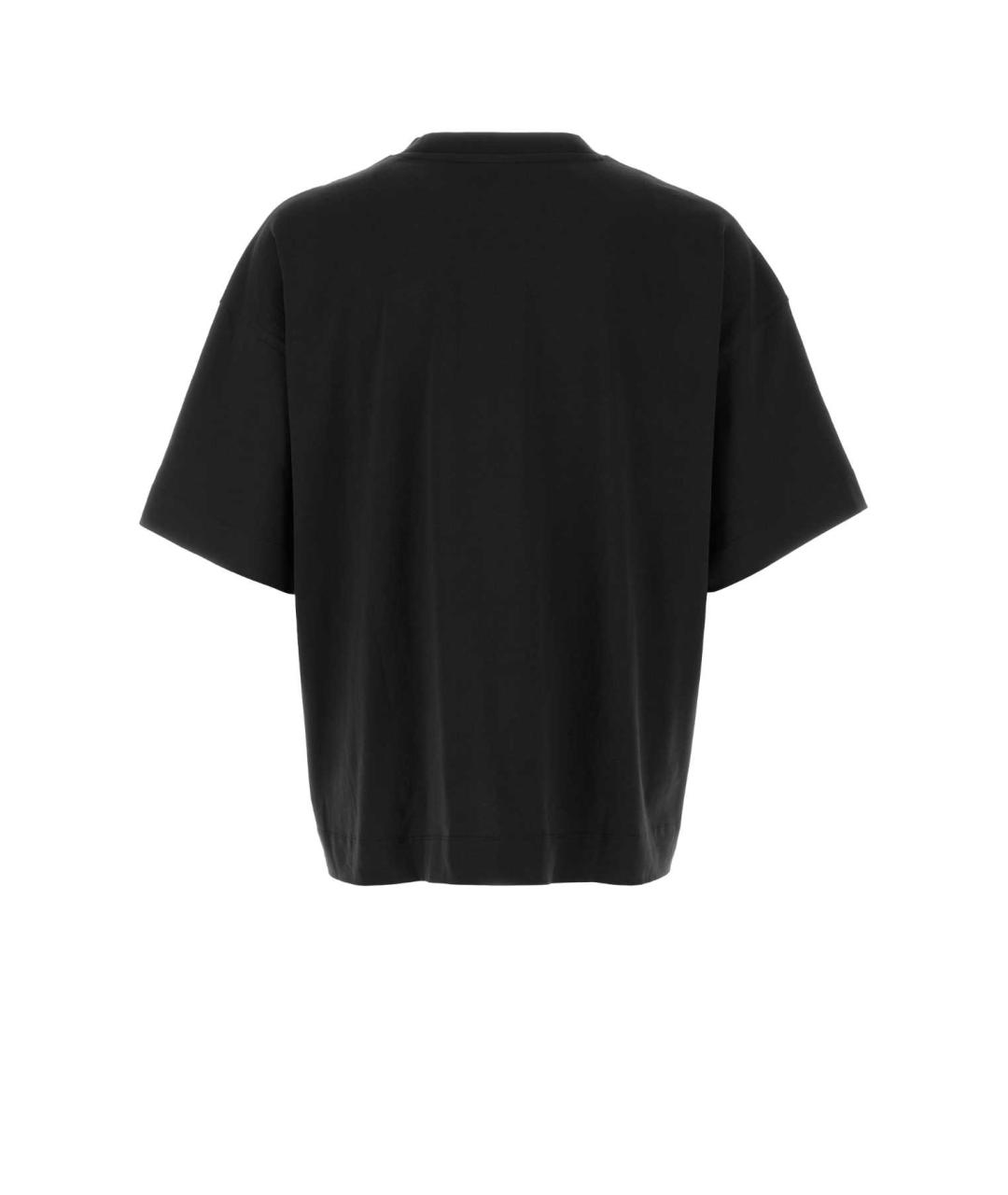 DRIES VAN NOTEN Черная хлопковая футболка, фото 2