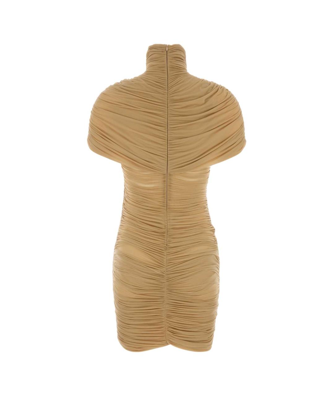 MAGDA BUTRYM Бежевое вискозное коктейльное платье, фото 2