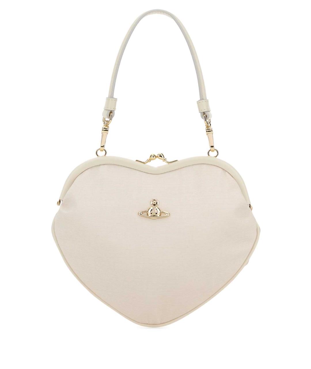 VIVIENNE WESTWOOD Белая тканевая сумка с короткими ручками, фото 1