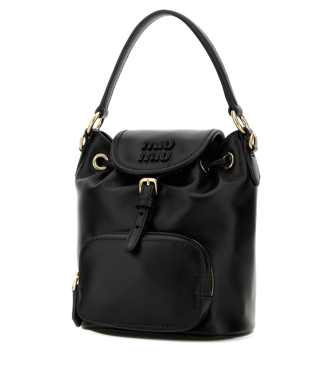 MIU MIU Черная кожаная сумка через плечо, фото 2