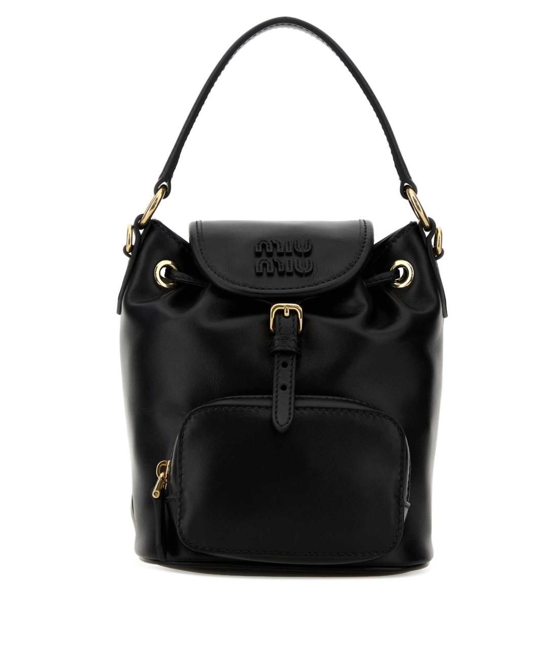 MIU MIU Черная кожаная сумка через плечо, фото 1