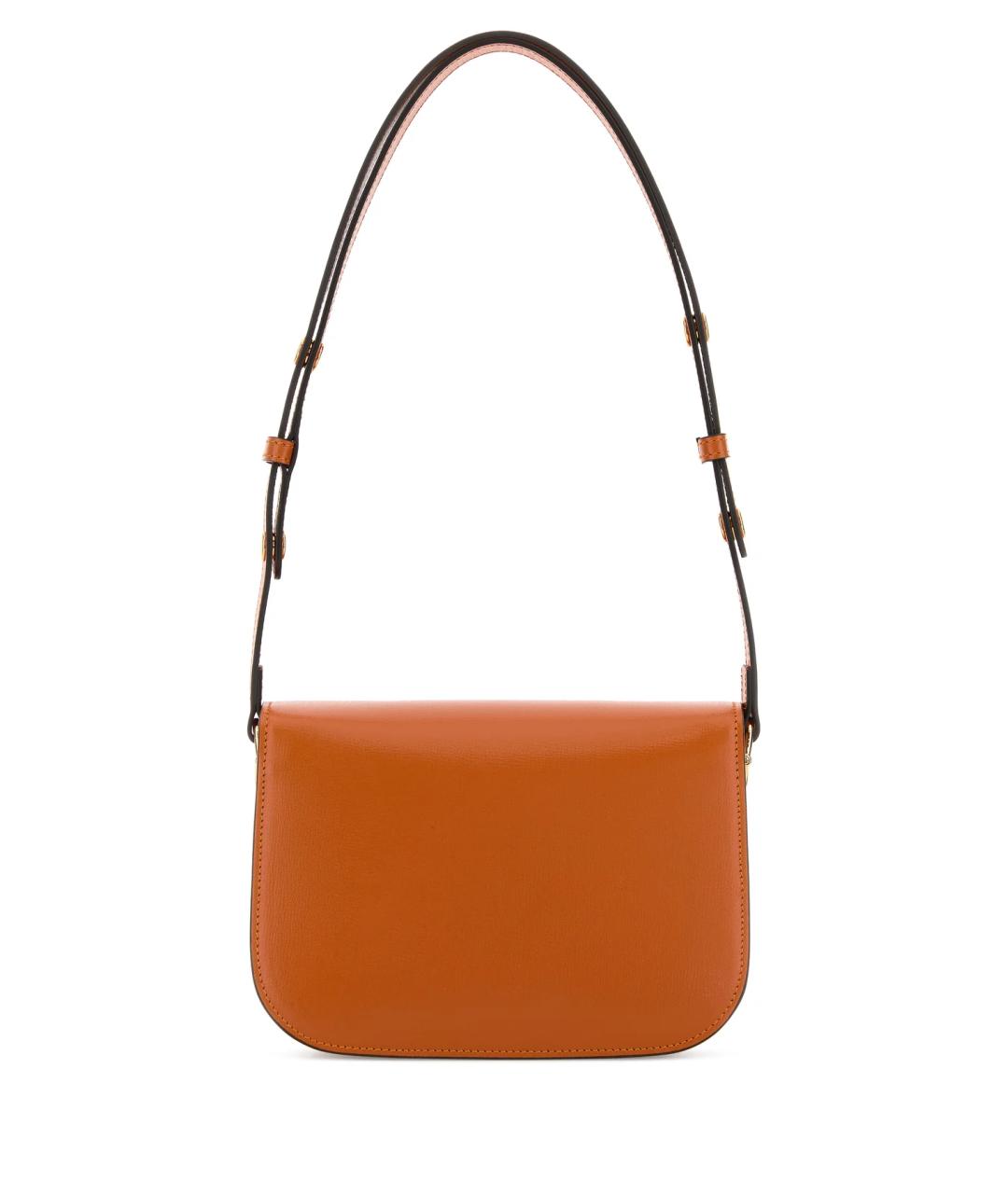 GUCCI Оранжевая кожаная сумка через плечо, фото 3