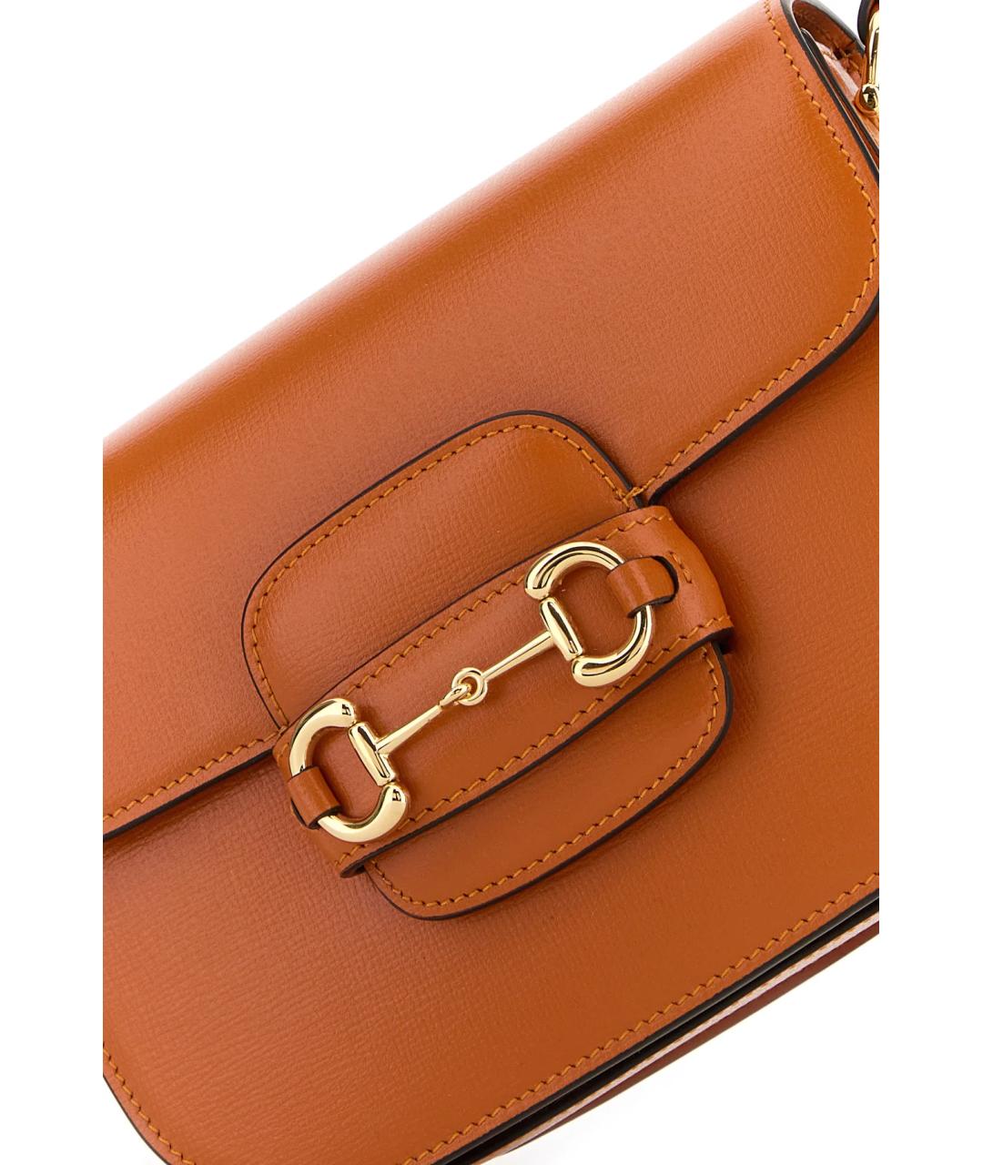 GUCCI Оранжевая кожаная сумка через плечо, фото 4