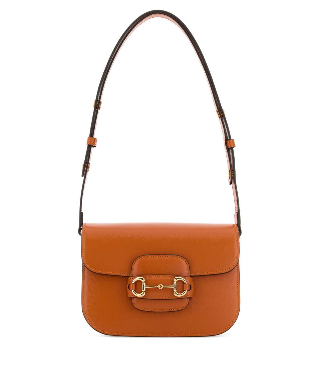 GUCCI Оранжевая кожаная сумка через плечо, фото 1