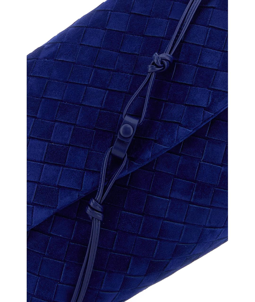 BOTTEGA VENETA Синяя замшевая сумка через плечо, фото 4