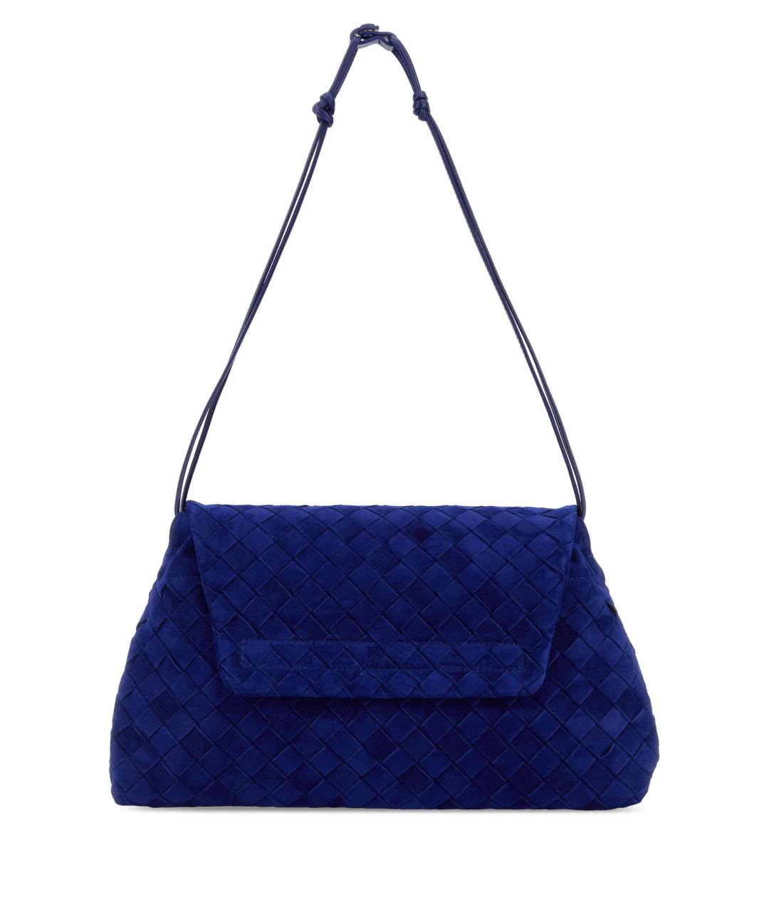BOTTEGA VENETA Синяя замшевая сумка через плечо, фото 3