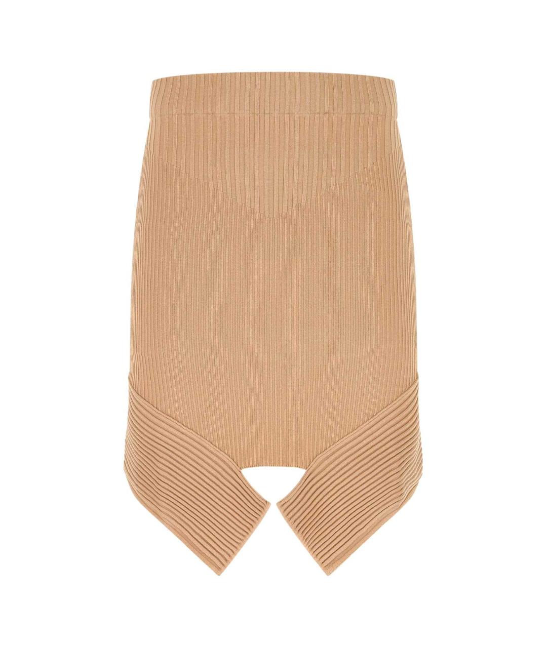 ANDREADAMO Бежевая вискозная юбка миди, фото 1