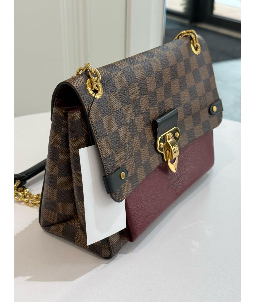 LOUIS VUITTON Коричневая кожаная сумка через плечо, фото 2