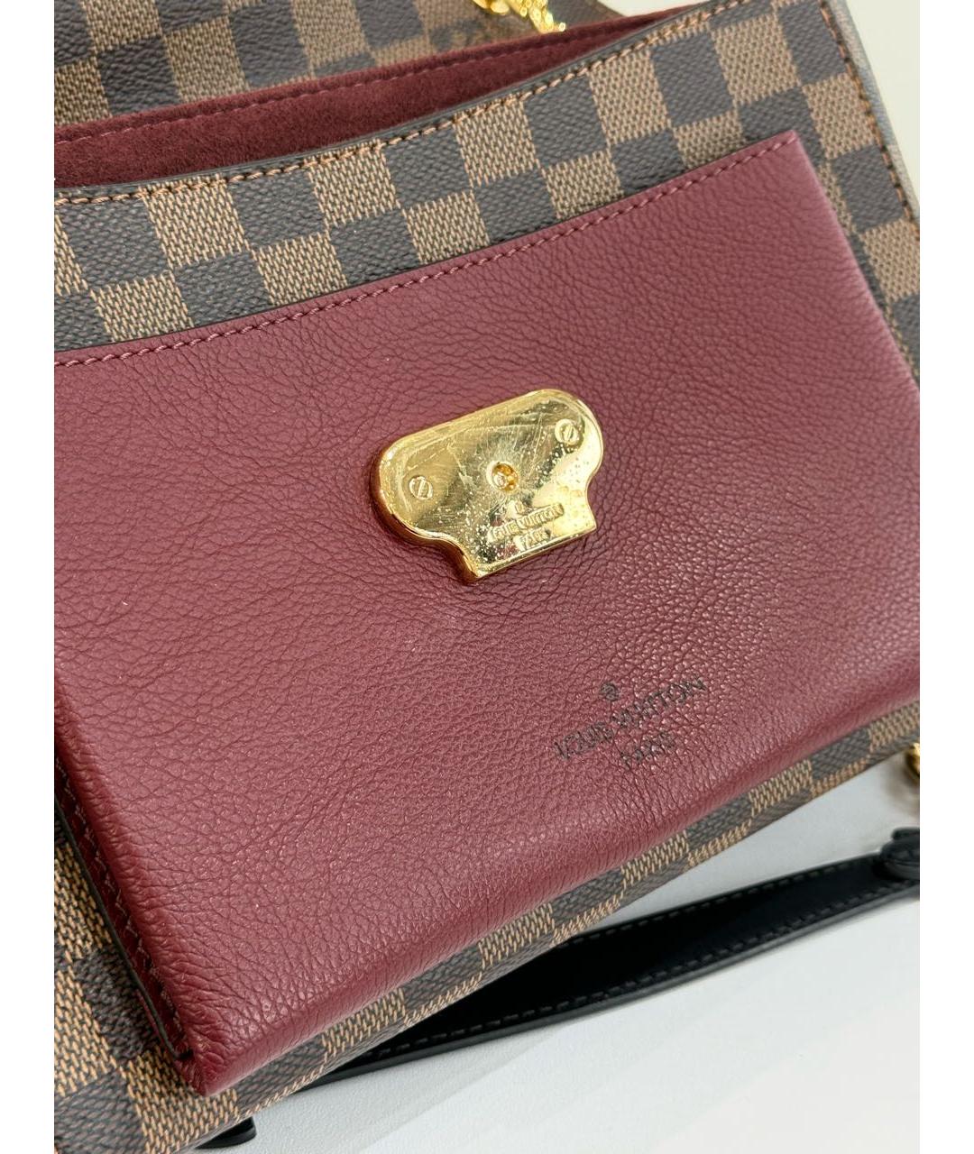 LOUIS VUITTON Коричневая кожаная сумка через плечо, фото 7