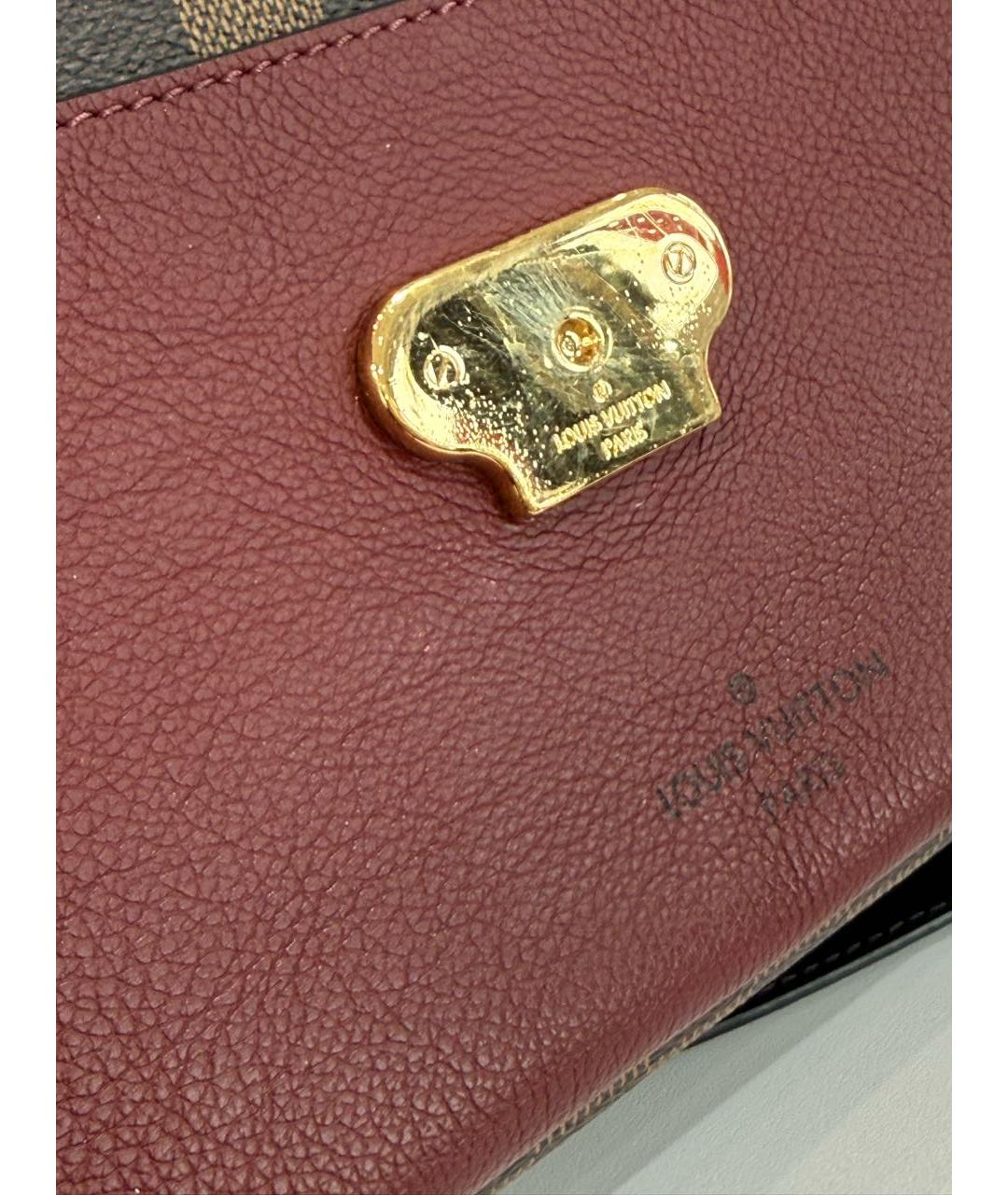 LOUIS VUITTON Коричневая кожаная сумка через плечо, фото 8