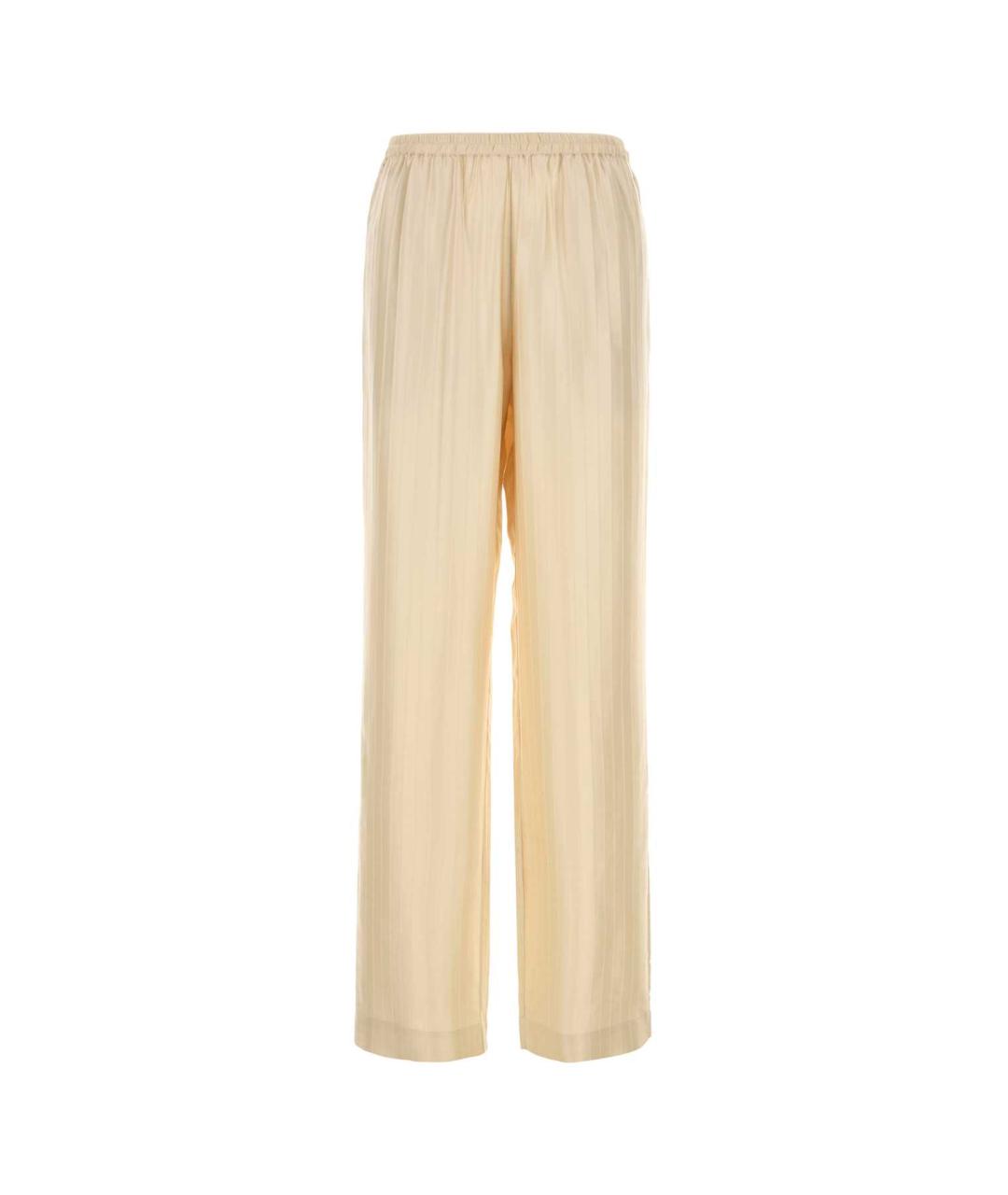 LOULOU STUDIO Бежевые вискозные прямые брюки, фото 1
