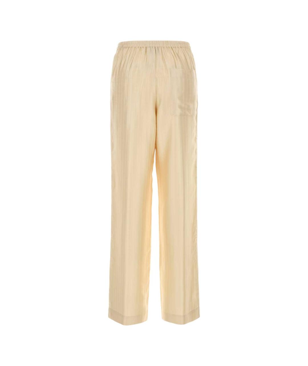LOULOU STUDIO Бежевые вискозные прямые брюки, фото 2