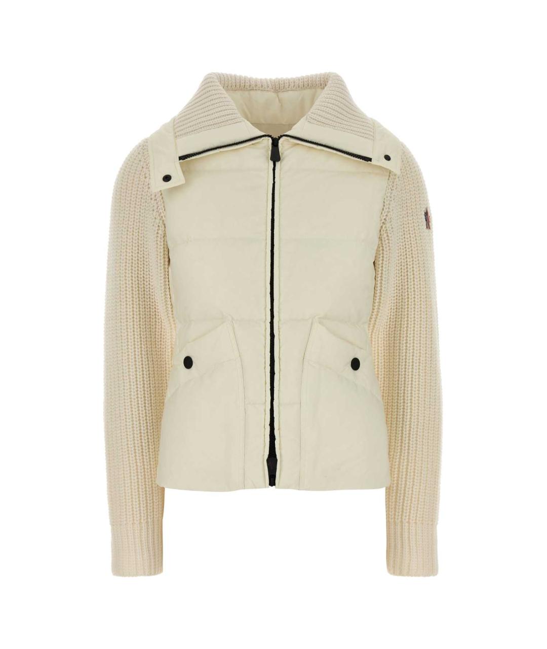 MONCLER GRENOBLE Бежевый шерстяной кардиган, фото 1