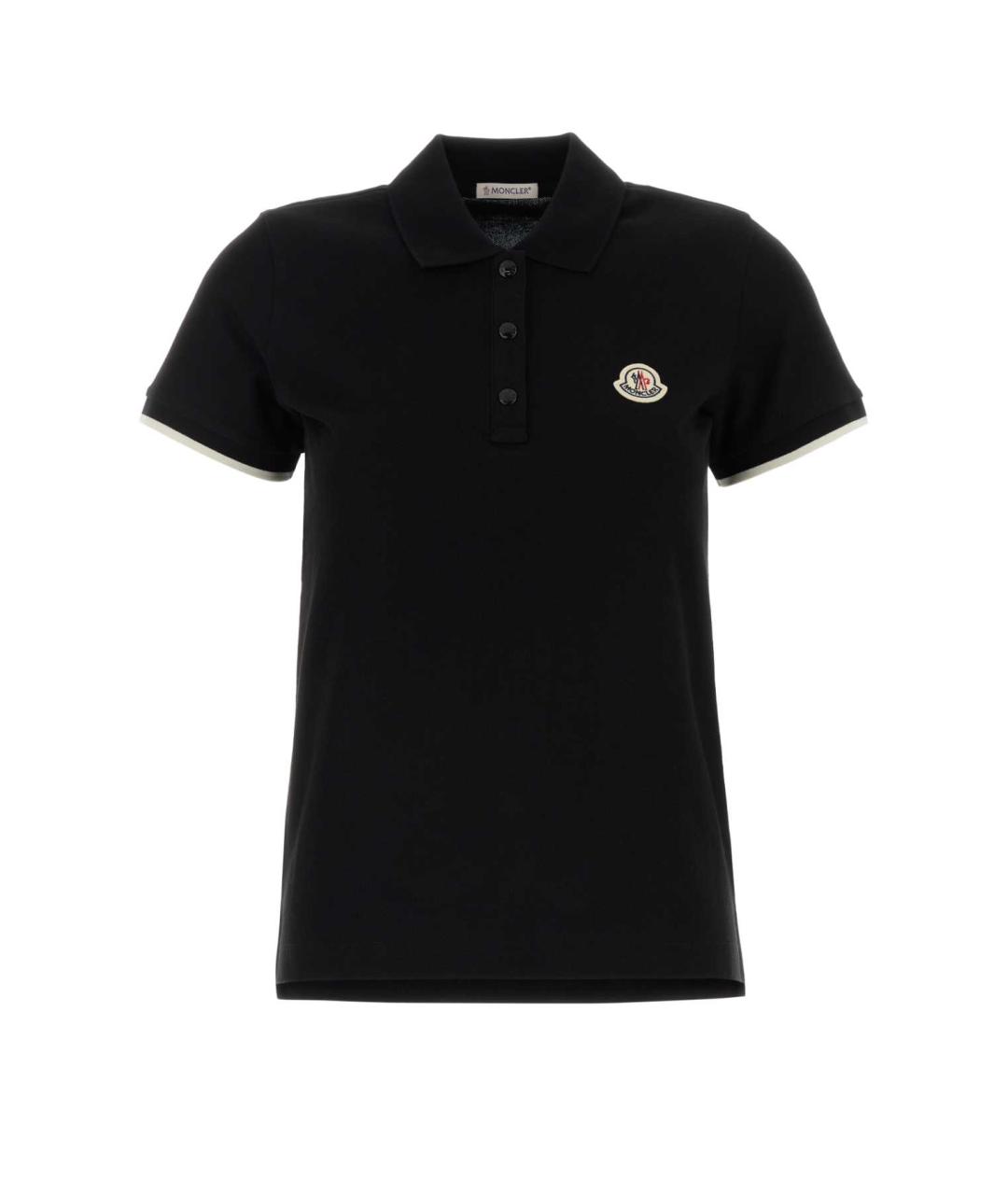 MONCLER Черная хлопковая футболка, фото 1