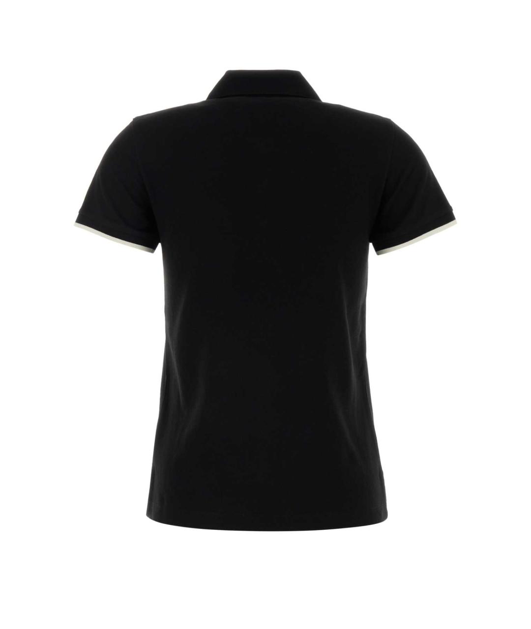 MONCLER Черная хлопковая футболка, фото 2