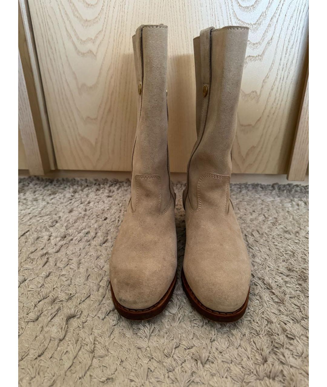 CELINE Бежевые замшевые полусапоги, фото 2