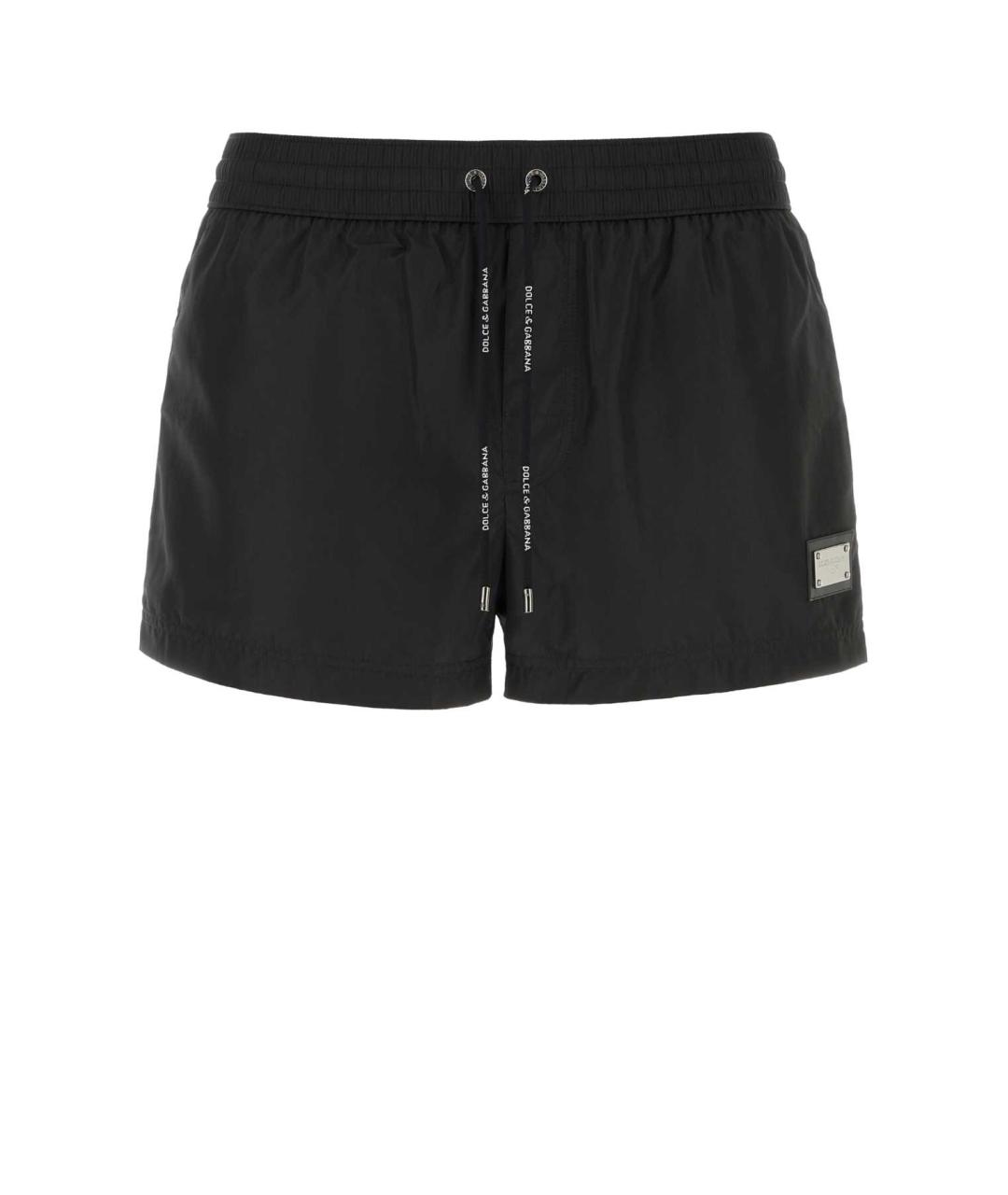 DOLCE&GABBANA Черные синтетические шорты, фото 1