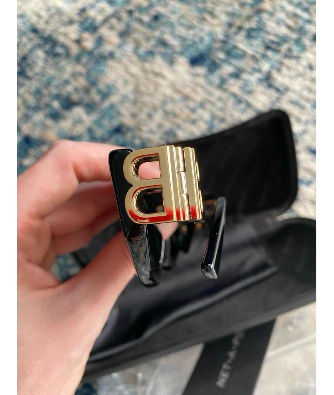 BALENCIAGA Черные пластиковые солнцезащитные очки, фото 4