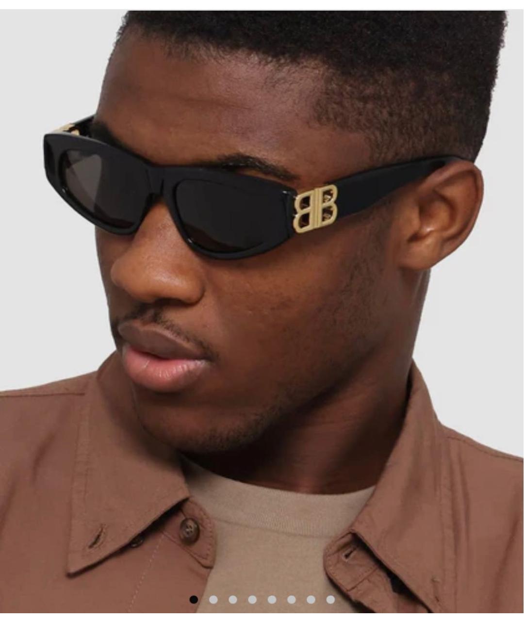 BALENCIAGA Черные пластиковые солнцезащитные очки, фото 5