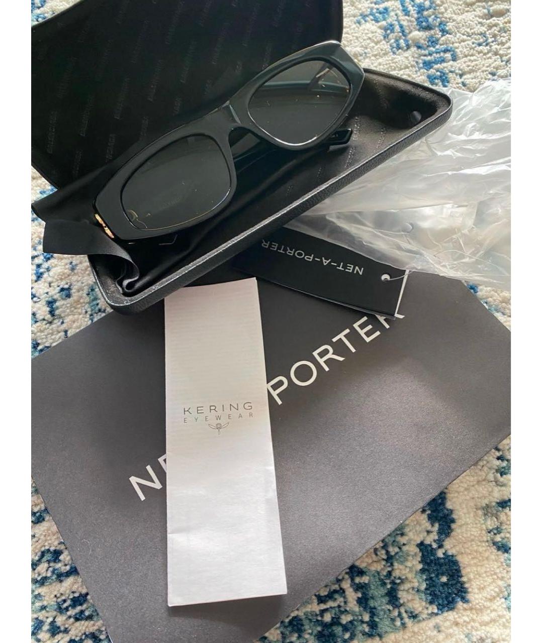 BALENCIAGA Черные пластиковые солнцезащитные очки, фото 3