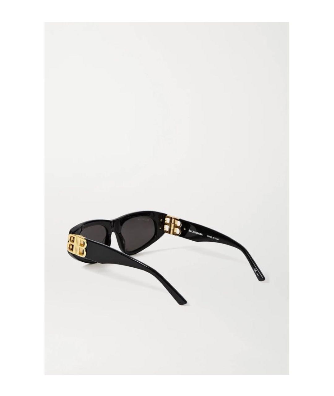 BALENCIAGA Черные пластиковые солнцезащитные очки, фото 2