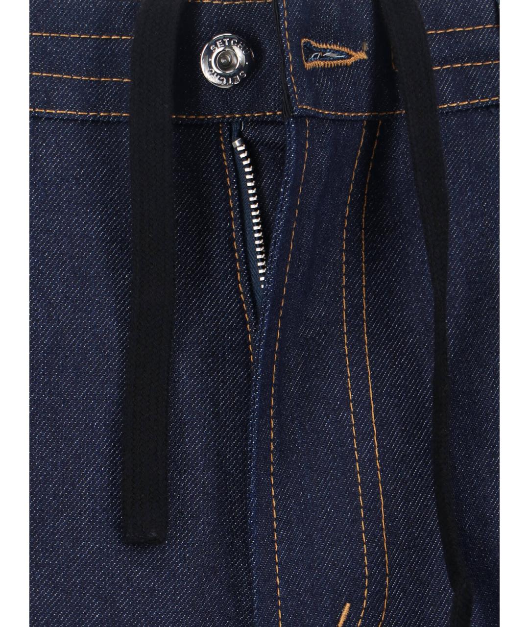 SETCHU Синие хлопковые прямые джинсы, фото 5