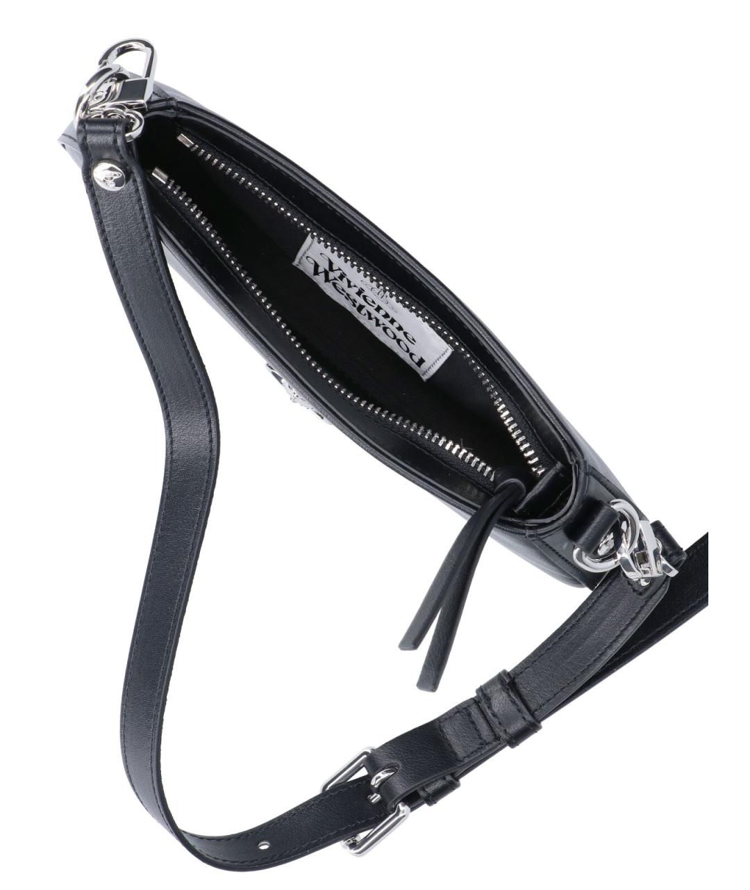 VIVIENNE WESTWOOD Черная сумка через плечо из искусственной кожи, фото 4