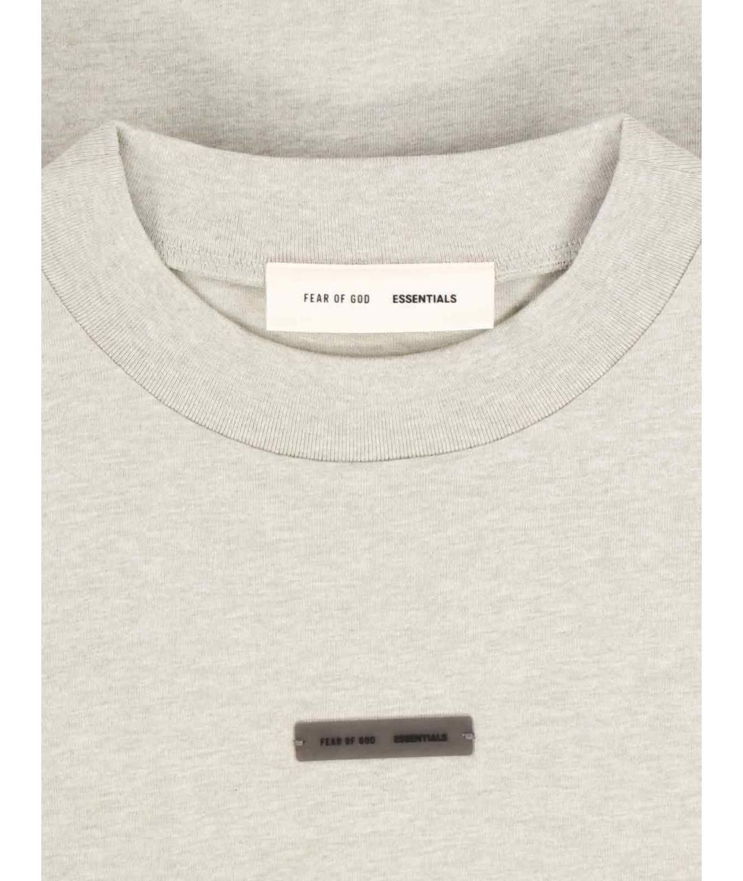 FEAR OF GOD ESSENTIALS Серая хлопковая футболка, фото 3