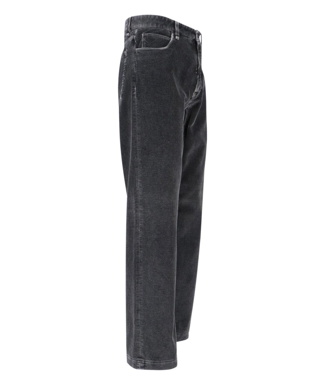 FENDI Антрацитовые хлопковые повседневные брюки, фото 3