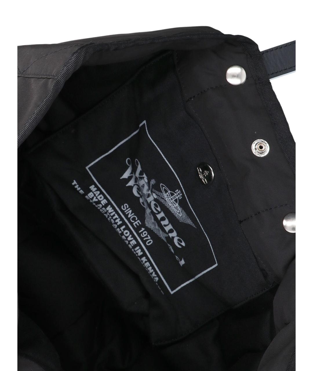 VIVIENNE WESTWOOD Черная синтетическая сумка тоут, фото 4