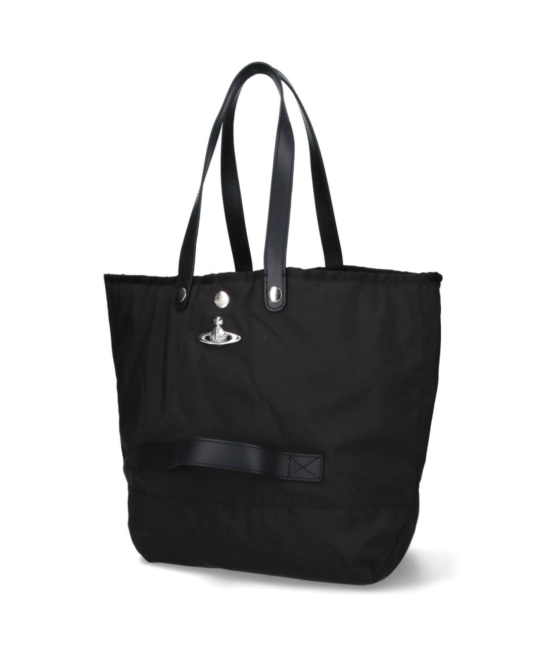 VIVIENNE WESTWOOD Черная синтетическая сумка тоут, фото 2