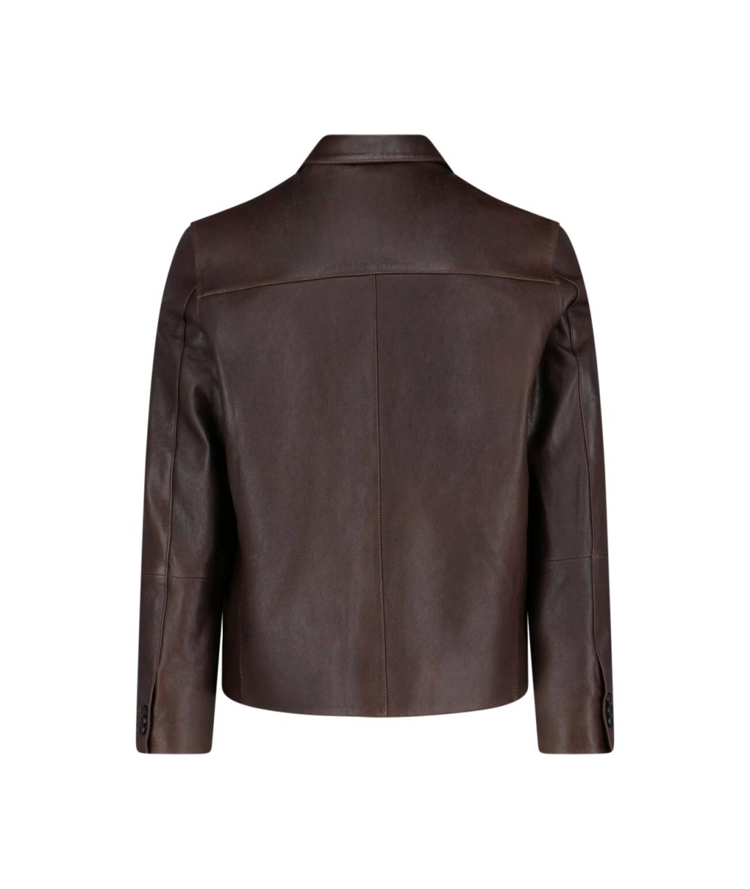 TONYWACK Коричневая кожаная куртка, фото 2