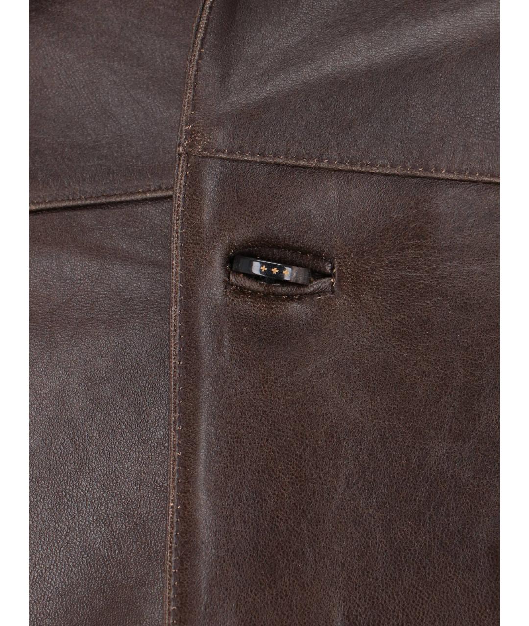 TONYWACK Коричневая кожаная куртка, фото 4