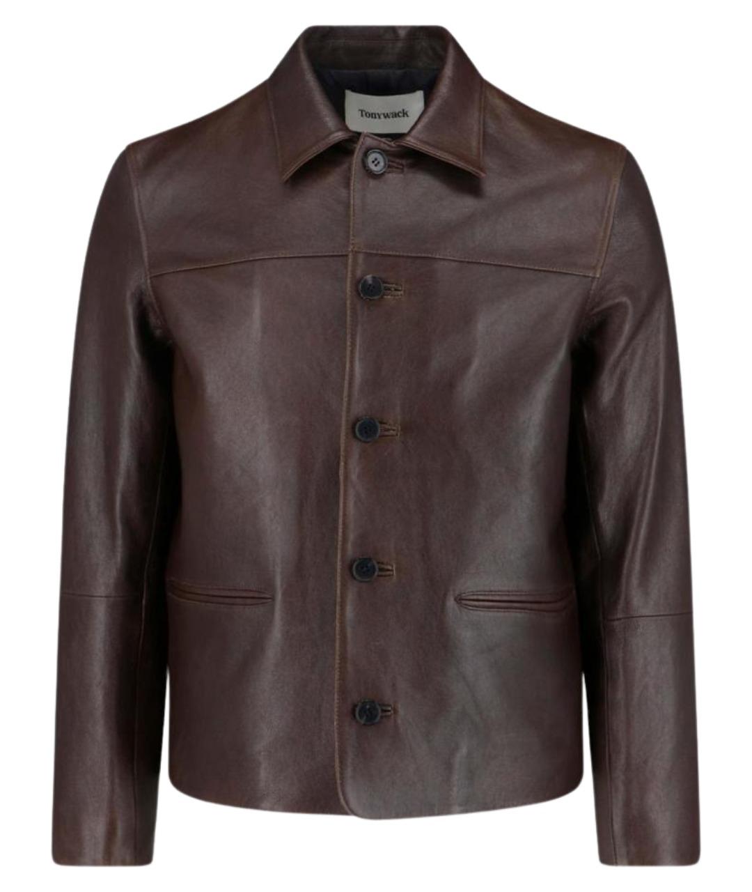 TONYWACK Коричневая кожаная куртка, фото 1