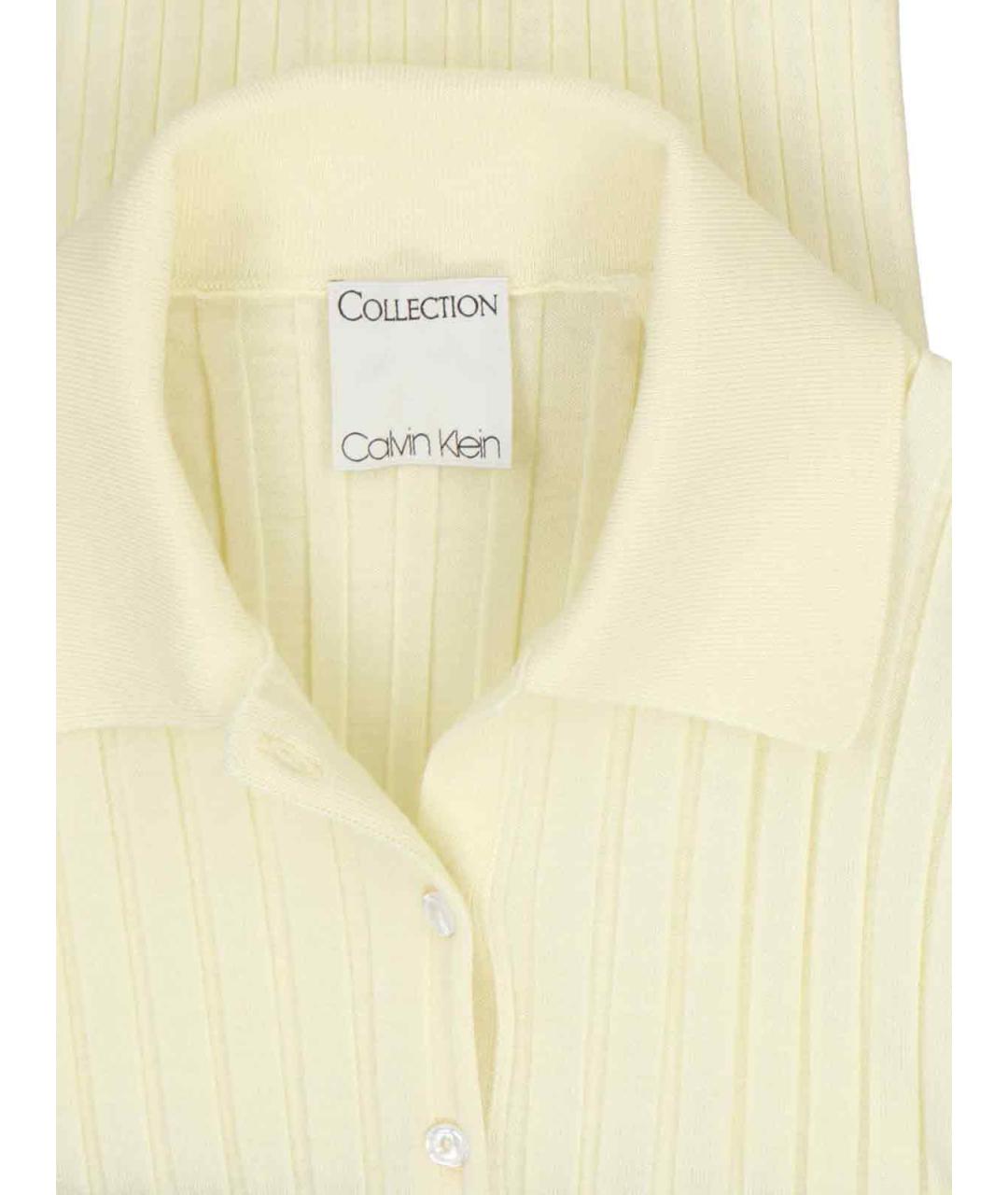 CALVIN KLEIN Желтый шерстяной джемпер / свитер, фото 4