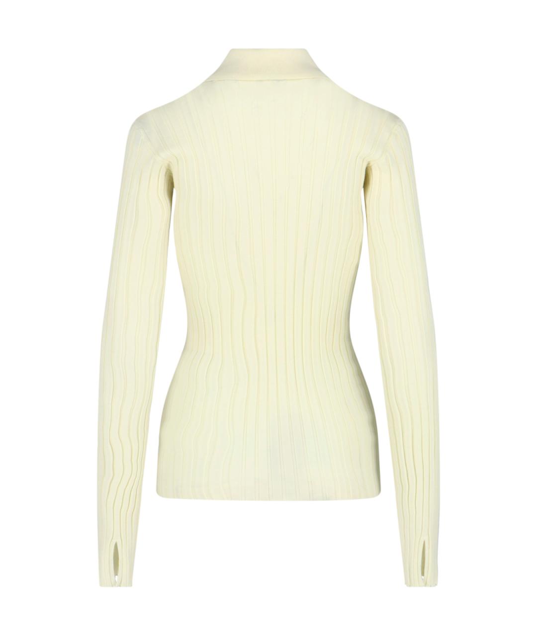 CALVIN KLEIN Желтый шерстяной джемпер / свитер, фото 2