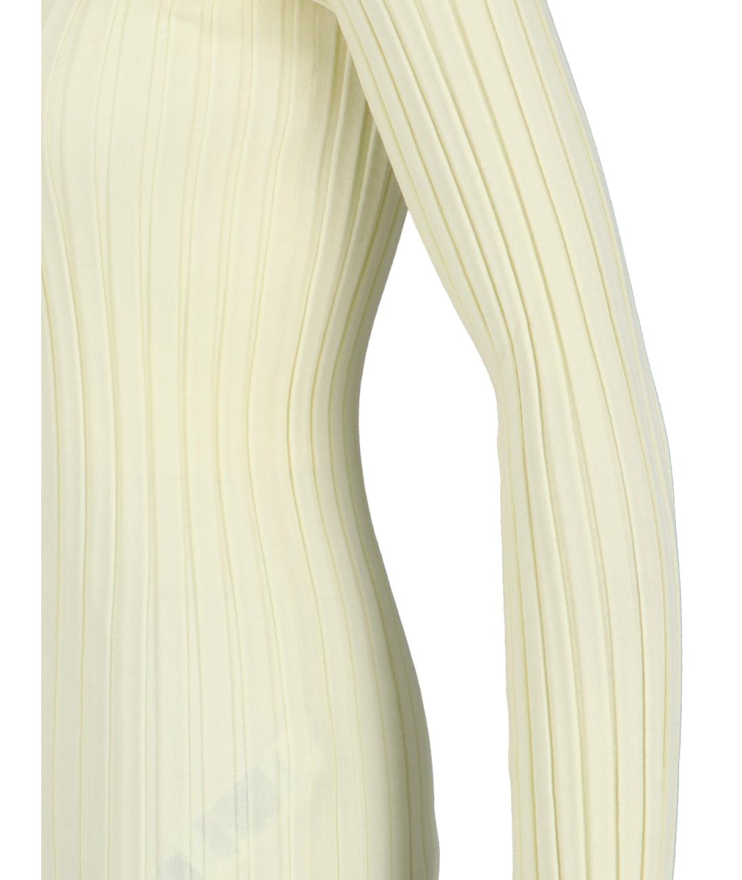 CALVIN KLEIN Желтый шерстяной джемпер / свитер, фото 3