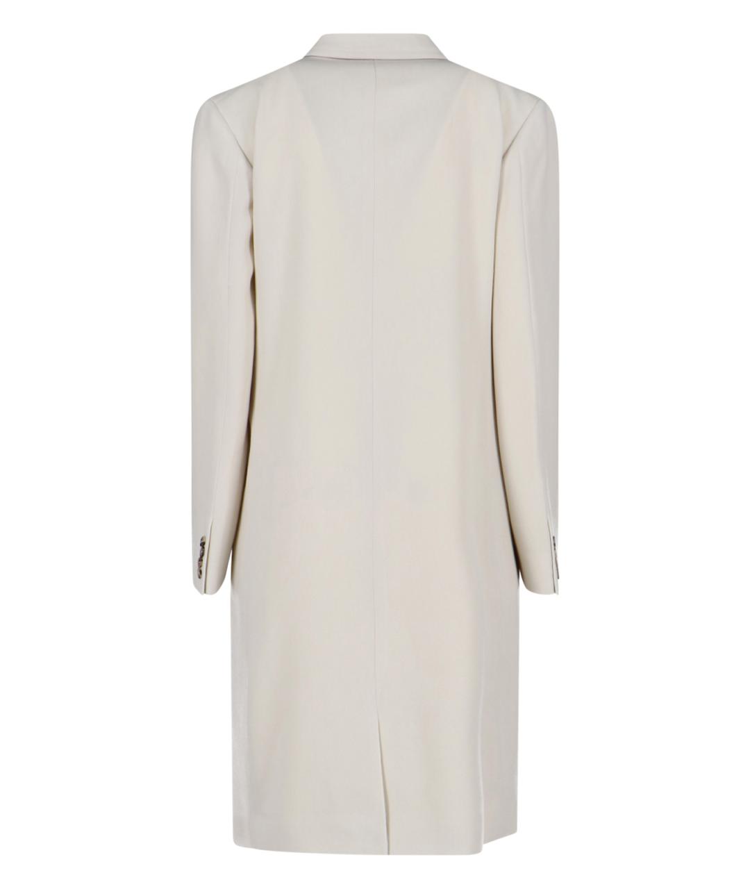 CALVIN KLEIN Белое шерстяное пальто, фото 2
