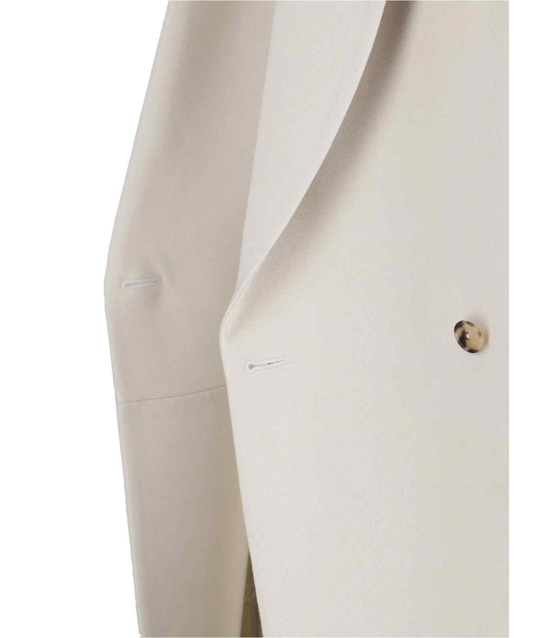 CALVIN KLEIN Белое шерстяное пальто, фото 5