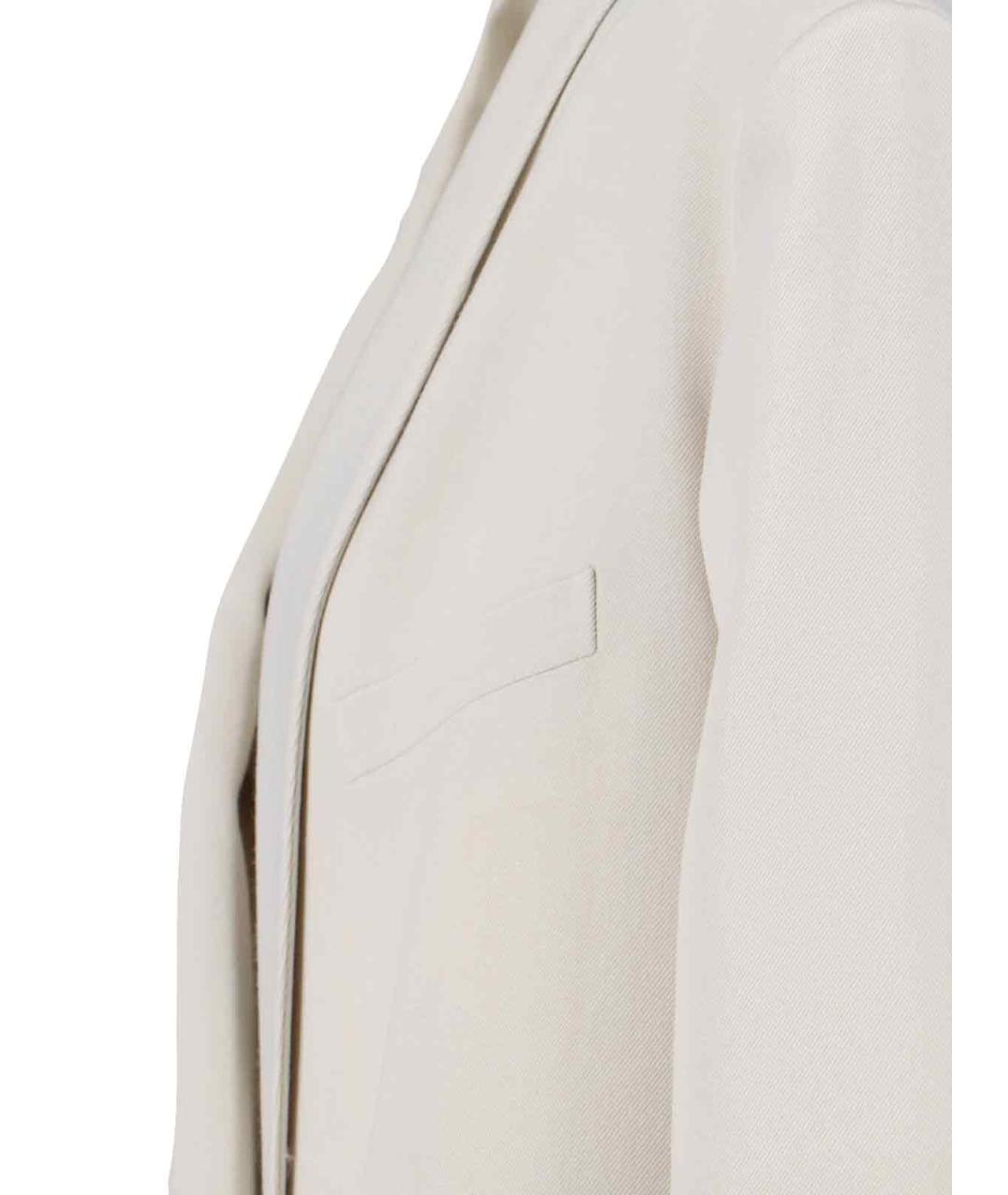 CALVIN KLEIN Белое шерстяное пальто, фото 4