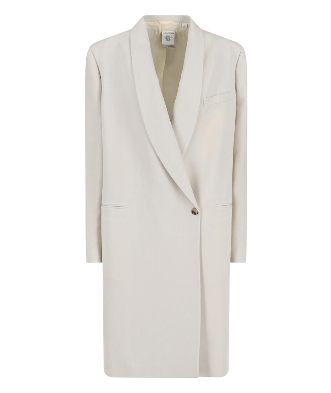 CALVIN KLEIN Белое шерстяное пальто, фото 1