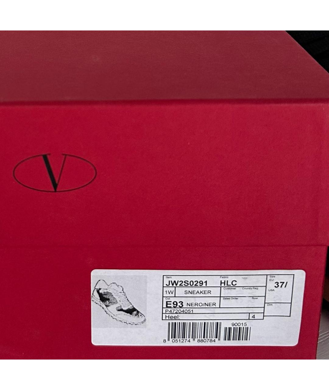 VALENTINO Черные кожаные кроссовки, фото 6