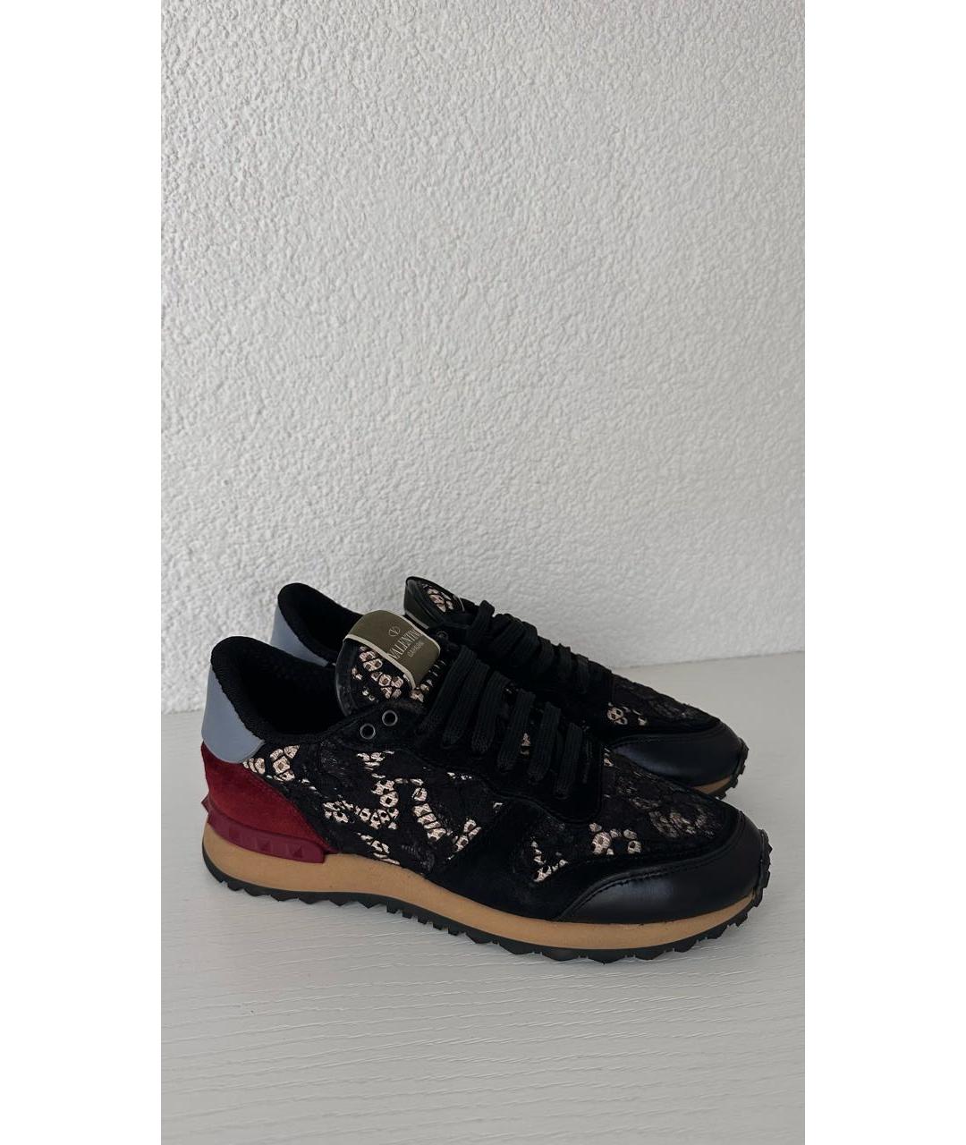 VALENTINO Черные кожаные кроссовки, фото 9