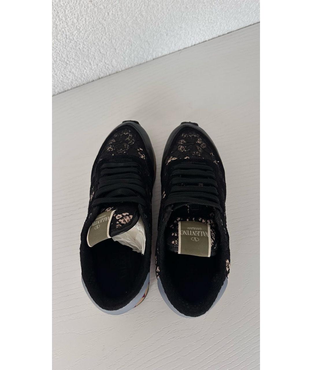 VALENTINO Черные кожаные кроссовки, фото 3