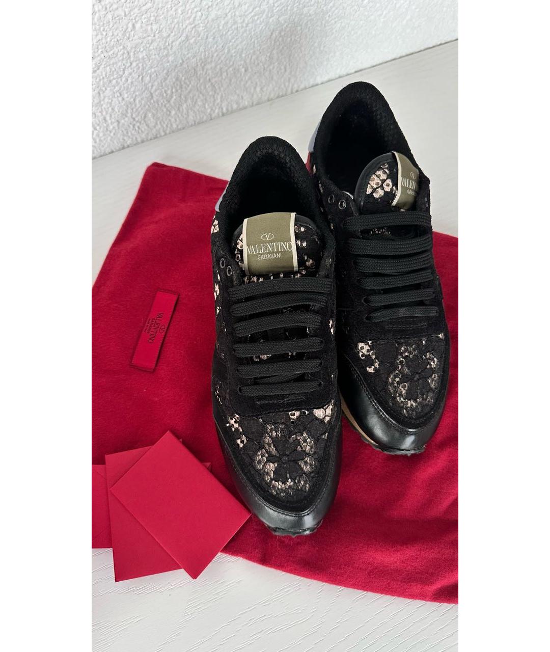 VALENTINO Черные кожаные кроссовки, фото 5