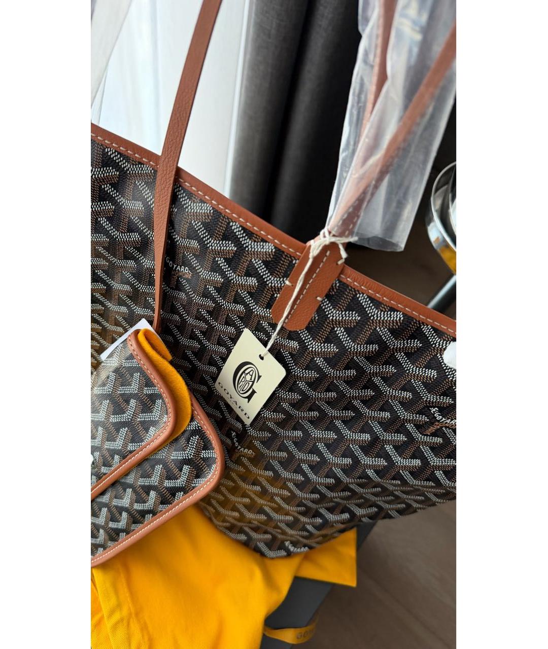 GOYARD Коричневая сумка тоут, фото 6