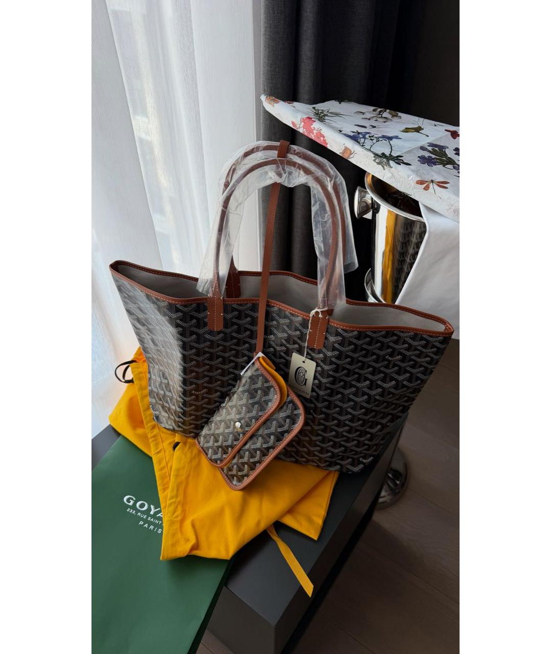 GOYARD Коричневая сумка тоут, фото 4