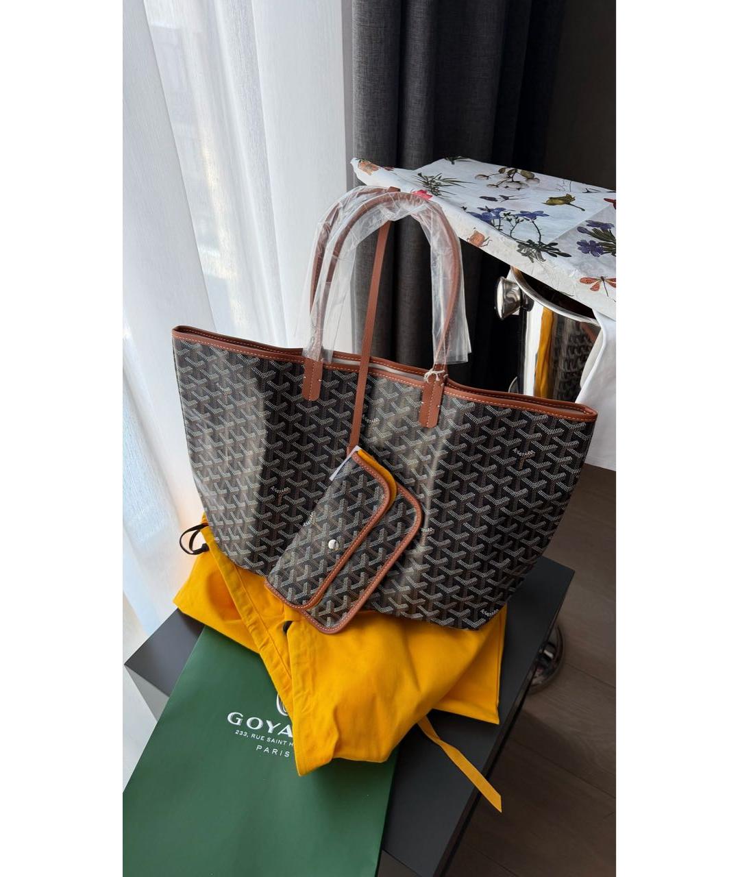 GOYARD Коричневая сумка тоут, фото 3