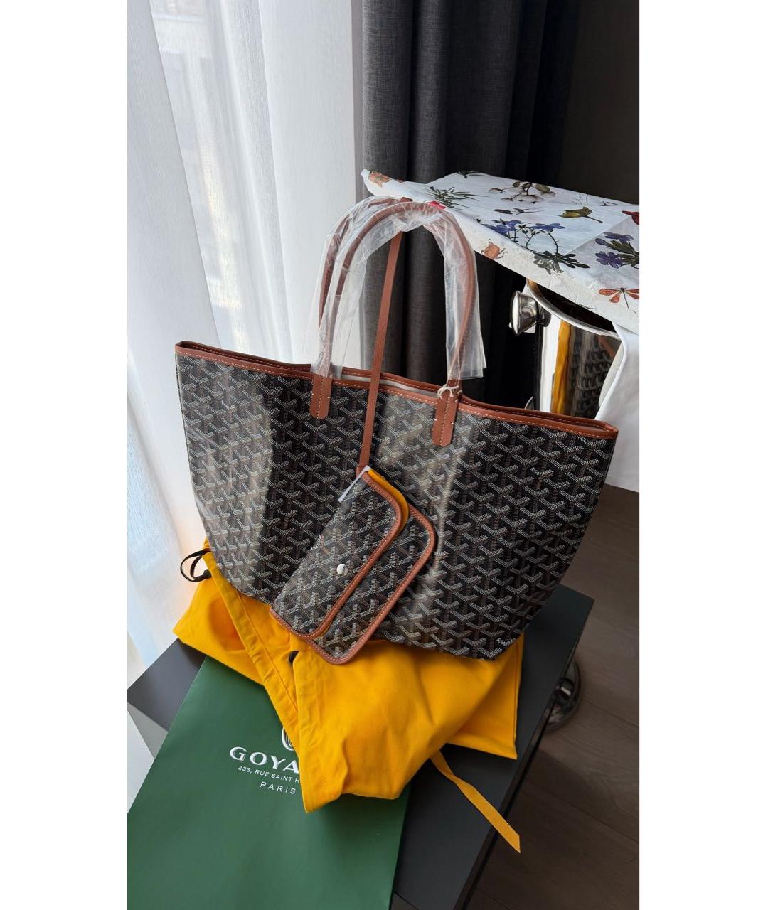 GOYARD Коричневая сумка тоут, фото 9